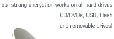 our strong windows encryption software works on all hard drives, CD, DVD, USB, flash and even removable drives!
